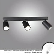 Joom Chandelier with Linear Projectors 3XGU10 Black LED Tailing Lights Προεπιλεγμένος τίτλος Alessandro Design