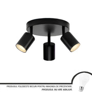 Joom Chandelier with Round Projectors, 3 X GU10, Black Modern Chandeliers Προεπιλεγμένος τίτλος Alessandro Design