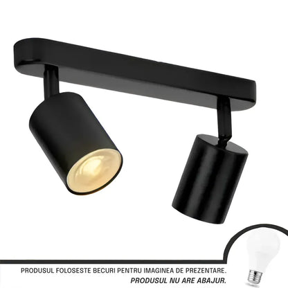 Joom Chandelier with Linear Projector 2XGU10 Black LED Chandelier Προεπιλεγμένος τίτλος Alessandro Design