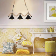 Rope Chandelier 3xE27, Brown, Metal and String Vintage Chandeliers Προεπιλεγμένος τίτλος Alessandro Design