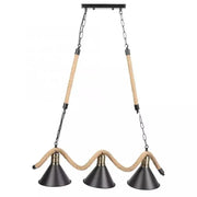 Rope Chandelier 3xE27, Brown, Metal and String Vintage Chandeliers Προεπιλεγμένος τίτλος Alessandro Design