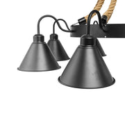 Indiana Chandelier, 8xE27, Metal and Rope, Brown Vintage Chandeliers Προεπιλεγμένος τίτλος Alessandro Design