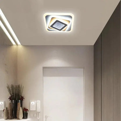 Πολυέλαιος LED NEXA 3D 46W, Τετράγωνο, Κρύο/Ζεστό/Ουδέτερο φως, Λευκοί πολυέλαιοι LED Προεπιλεγμένος τίτλος Alessandro Design