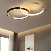 Πολυέλαιος LED με Τηλεχειριστήριο VECTOR SEMIARC 40W, 2 Στοιχεία, Κρύο/Ζεστό/Ουδέτερο φως, Ρυθμιζόμενο, Μαύρο Λευκό LED Πολυέλαιοι με Τηλεχειριστήριο Προεπιλεγμένος τίτλος Alessandro Design