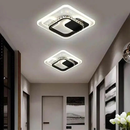 Crystal LED πολυέλαιος ARIELLA 39W, Τετράγωνο, Κρύο/Ζεστό/Ουδέτερο φως, Μαύροι πολυέλαιοι LED Προεπιλεγμένος τίτλος Alessandro Design