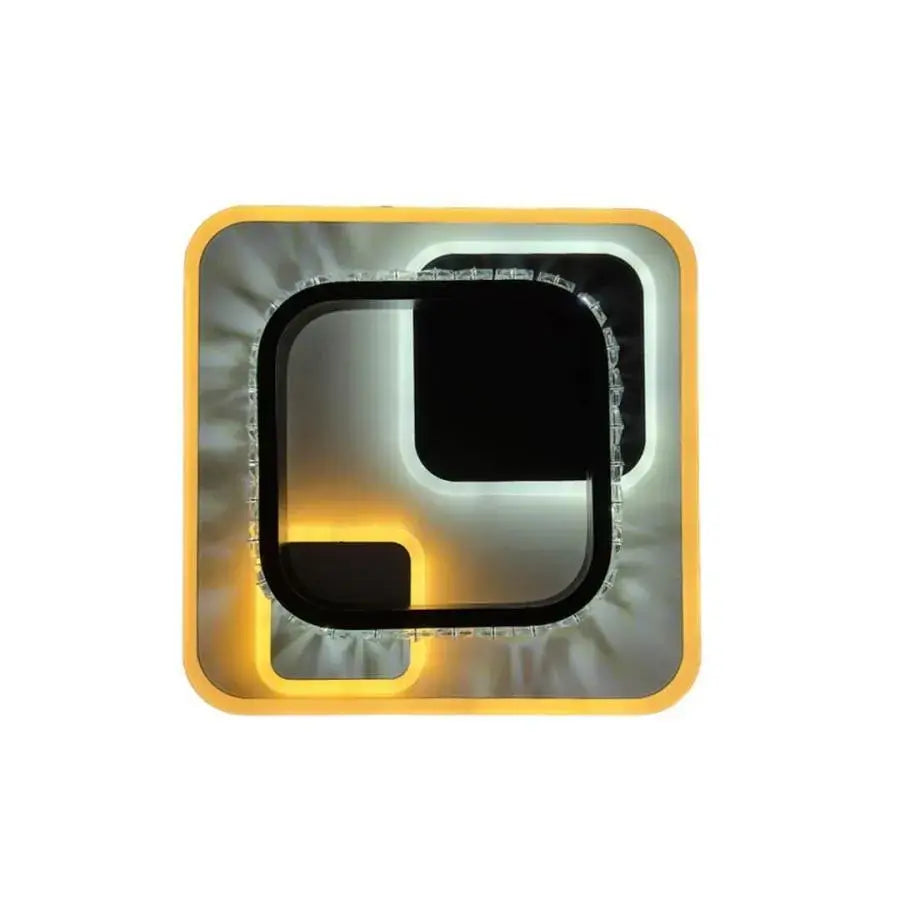 Crystal LED πολυέλαιος ARIELLA 39W, Τετράγωνο, Κρύο/Ζεστό/Ουδέτερο φως, Μαύροι πολυέλαιοι LED Προεπιλεγμένος τίτλος Alessandro Design