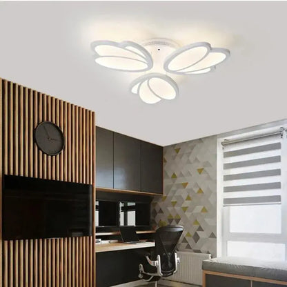 Πολυέλαιος LED με τηλεχειριστήριο TULIP 45W, 3 πέταλα, Κρύο/Ζεστό/Ουδέτερο φως, Ρυθμιζόμενο, Λευκός πολυέλαιος LED με τηλεχειριστήριο Προεπιλεγμένος τίτλος Alessandro Design