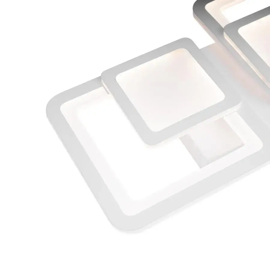 Πολυέλαιος LED με τηλεχειριστήριο BALANS 44W, 2 τετράγωνα, κρύο/θερμ/ουδέτερο φως, ρυθμιζόμενο, λευκός πολυέλαιος LED με τηλεχειριστήριο Προεπιλεγμένος τίτλος Alessandro Design