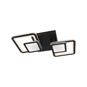 Πολυέλαιος LED με τηλεχειριστήριο BALANS 44W, 2 τετράγωνα, κρύο/θερμό/ουδέτερο φως, ρυθμιζόμενο, μαύροι πολυέλαιοι LED με τηλεχειριστήριο Προεπιλεγμένος τίτλος Alessandro Design