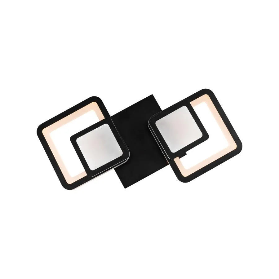 Πολυέλαιος LED με τηλεχειριστήριο BALANS 44W, 2 τετράγωνα, κρύο/θερμό/ουδέτερο φως, ρυθμιζόμενο, μαύροι πολυέλαιοι LED με τηλεχειριστήριο Προεπιλεγμένος τίτλος Alessandro Design