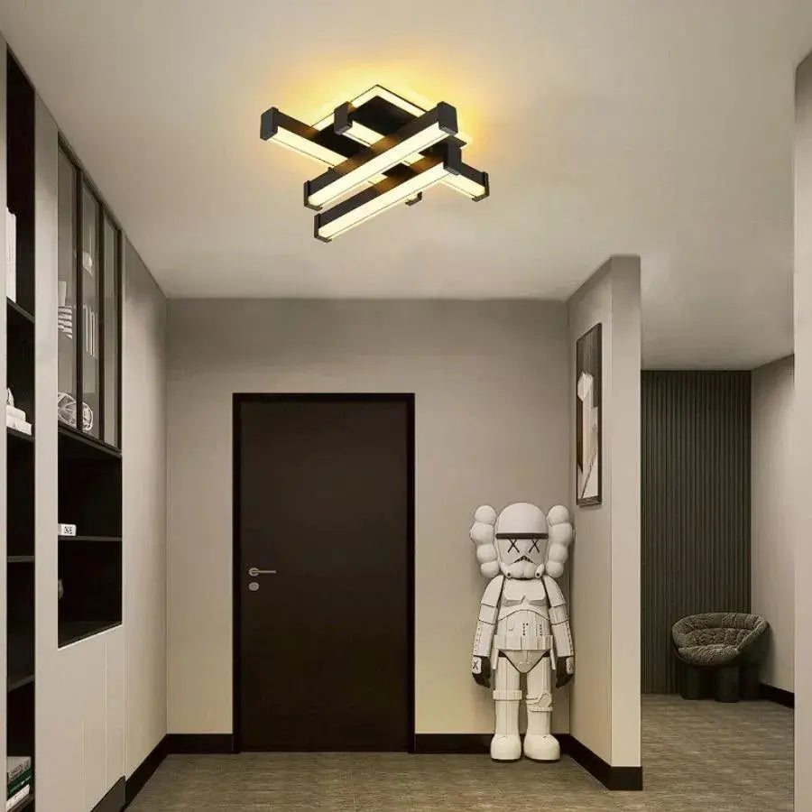 Πολυέλαιος LED CADE 34W, 4 Στοιχεία, Γραμμικό, Κρύο/Ζεστό/Ουδέτερο φως, Μαύρο Εφαρμοσμένοι πολυέλαιοι LED Προεπιλεγμένος τίτλος Alessandro Design