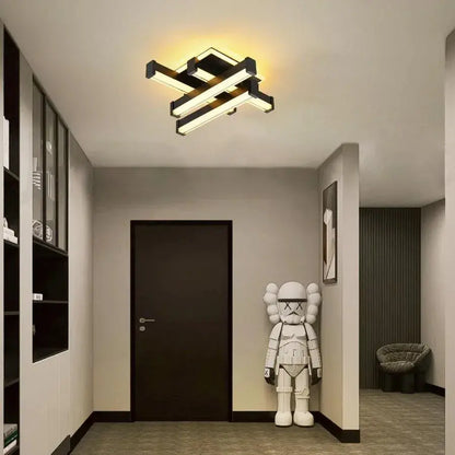 Πολυέλαιος LED CADE 34W, 4 Στοιχεία, Γραμμικό, Κρύο/Ζεστό/Ουδέτερο φως, Μαύρο Εφαρμοσμένοι πολυέλαιοι LED Προεπιλεγμένος τίτλος Alessandro Design