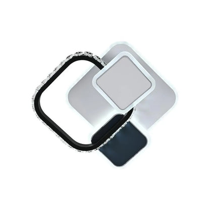 Crystal LED πολυέλαιος GELLA 48W, Τετράγωνο, Κρύο/Ζεστό/Ουδέτερο φως, Λευκός Μαύρος πολυέλαιος LED Προεπιλεγμένος τίτλος Alessandro Design
