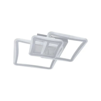 Πολυέλαιος LED με τηλεχειριστήριο FARYDA 120W, 3 Τετράγωνα, Κρύο/Ζεστό/Ουδέτερο φως, Ρυθμιζόμενο, Λευκό