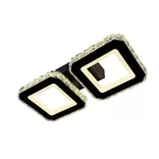 Crystal LED πολυέλαιος QUADRIS 41W, 2 τετράγωνα, Κρύο/Ζεστό/Ουδέτερο φως, Μαύρο Crystal LED Πολυέλαιοι Προεπιλεγμένος τίτλος Alessandro Design