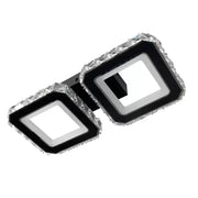 Crystal LED πολυέλαιος QUADRIS 41W, 2 τετράγωνα, Κρύο/Ζεστό/Ουδέτερο φως, Μαύρο Crystal LED Πολυέλαιοι Προεπιλεγμένος τίτλος Alessandro Design