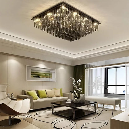 Crystal Chandelier, Brady, 14xE14, Rectangular, Grey Crystal Chandeliers Προεπιλεγμένος τίτλος Alessandro Design