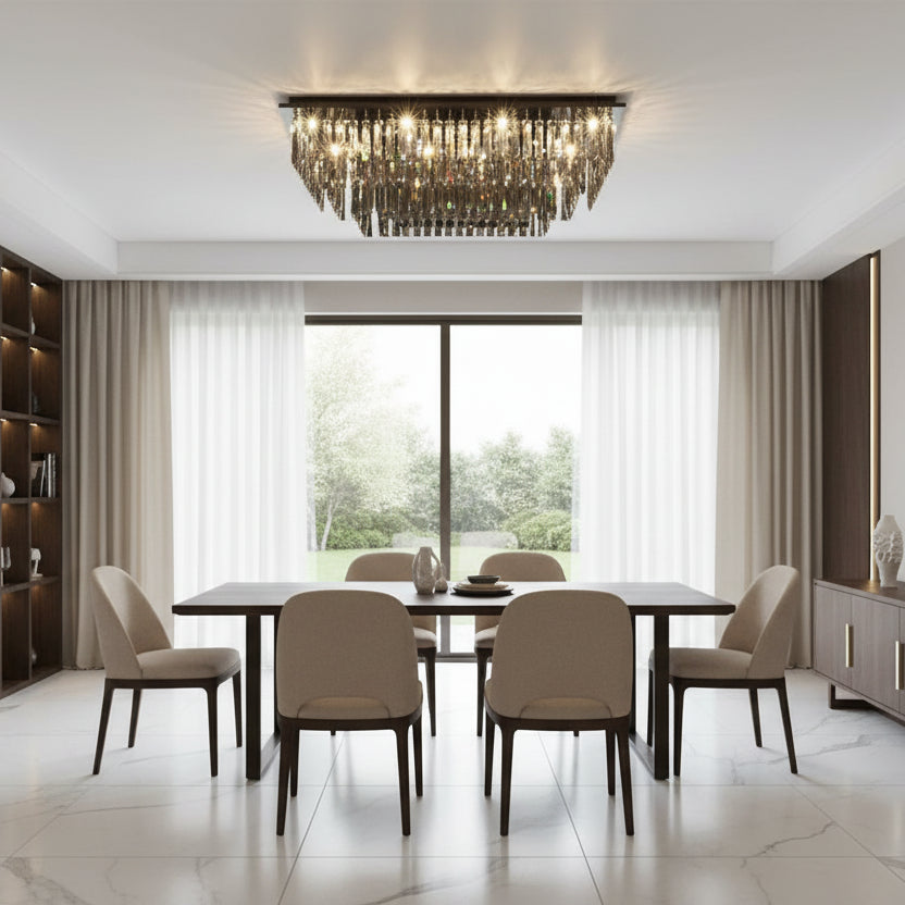 Crystal Chandelier, Brady, 14xE14, Rectangular, Grey Crystal Chandeliers Προεπιλεγμένος τίτλος Alessandro Design
