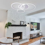 Πολυέλαιος LED με τηλεχειριστήριο LUCY 69W, 4 κύκλοι, κρύο/θερμό/ουδέτερο φως, ρυθμιζόμενο, λευκός πολυέλαιος LED με τηλεχειριστήριο Προεπιλεγμένος τίτλος Alessandro Design