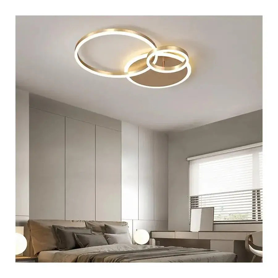 Πολυέλαιος LED με Τηλεχειριστήριο MYRENE 110W, 2 κύκλοι, κρύο/θερμ/ουδέτερο φως, ρυθμιζόμενο, χρυσοί πολυέλαιοι LED με τηλεχειριστήριο Προεπιλεγμένος τίτλος Alessandro Design