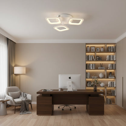 Πολυέλαιος LED ERIKA 20W, 3 τετράγωνα, ουδέτερο φως 4000k, Λευκό, μέταλλο και ακρυλικό εφαρμοσμένο πολυέλαιοι LED Προεπιλεγμένος τίτλος Alessandro Design