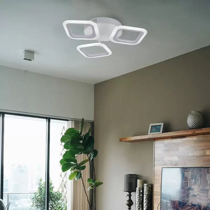 Πολυέλαιος LED ERIKA 20W, 3 τετράγωνα, ουδέτερο φως 4000k, Λευκό, μέταλλο και ακρυλικό εφαρμοσμένο πολυέλαιοι LED Προεπιλεγμένος τίτλος Alessandro Design