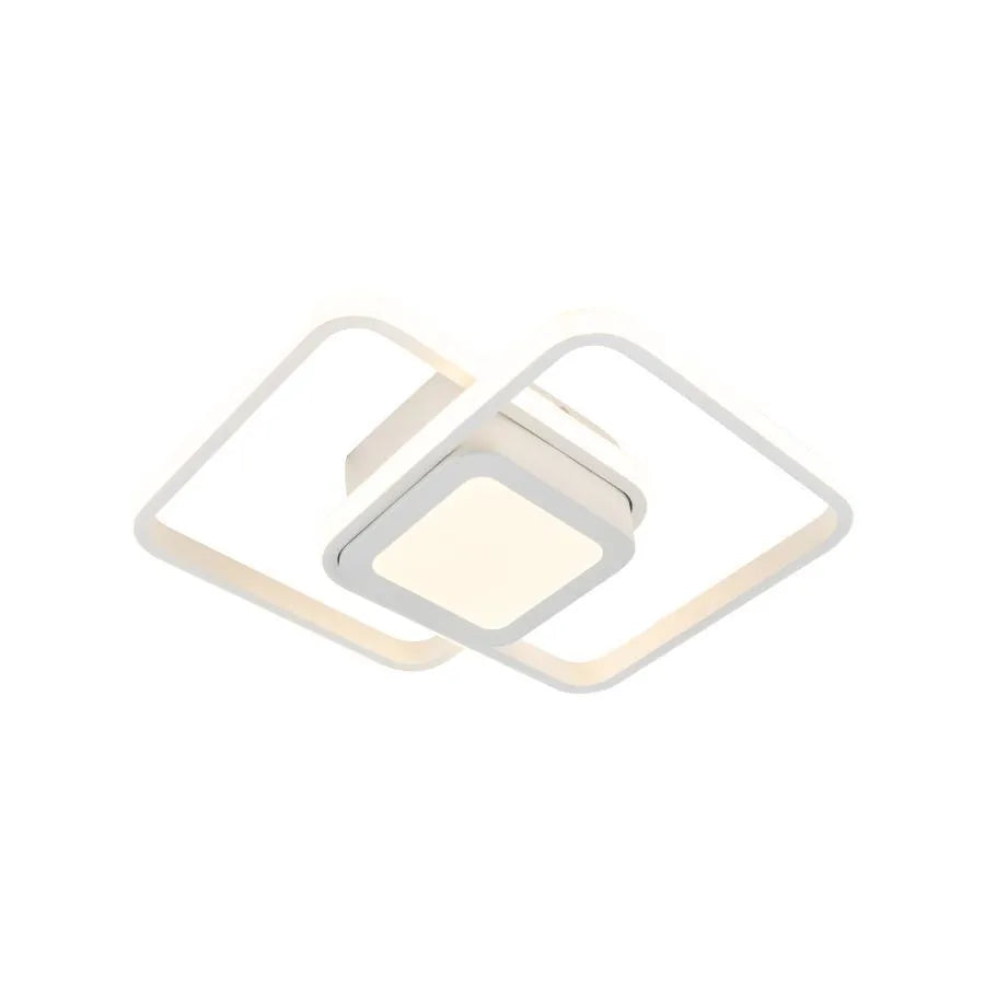 DUOFORM LED Πολυέλαιος 21W, 3 τετράγωνα, Κρύο/Ζεστό/Ουδέτερο φως, Λευκοί Εφαρμοσμένοι πολυέλαιοι LED Προεπιλεγμένος τίτλος Alessandro Design