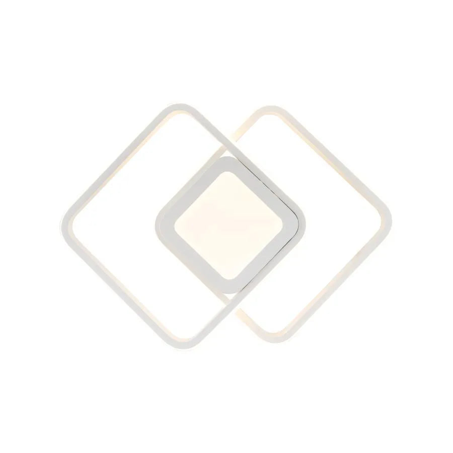 DUOFORM LED Πολυέλαιος 21W, 3 τετράγωνα, Κρύο/Ζεστό/Ουδέτερο φως, Λευκοί Εφαρμοσμένοι πολυέλαιοι LED Προεπιλεγμένος τίτλος Alessandro Design