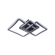 Πολυέλαιος LED με τηλεχειριστήριο FARYDA 120W, 3 τετράγωνα, κρύο/θερμό/ουδέτερο φως, ρυθμιζόμενο, μαύροι πολυέλαιοι LED με τηλεχειριστήριο Προεπιλεγμένος τίτλος Alessandro Design