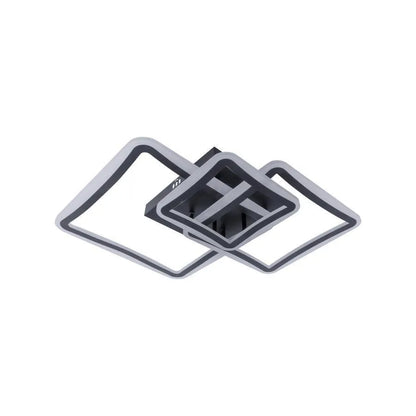 Πολυέλαιος LED με τηλεχειριστήριο FARYDA 120W, 3 τετράγωνα, κρύο/θερμό/ουδέτερο φως, ρυθμιζόμενο, μαύροι πολυέλαιοι LED με τηλεχειριστήριο Προεπιλεγμένος τίτλος Alessandro Design