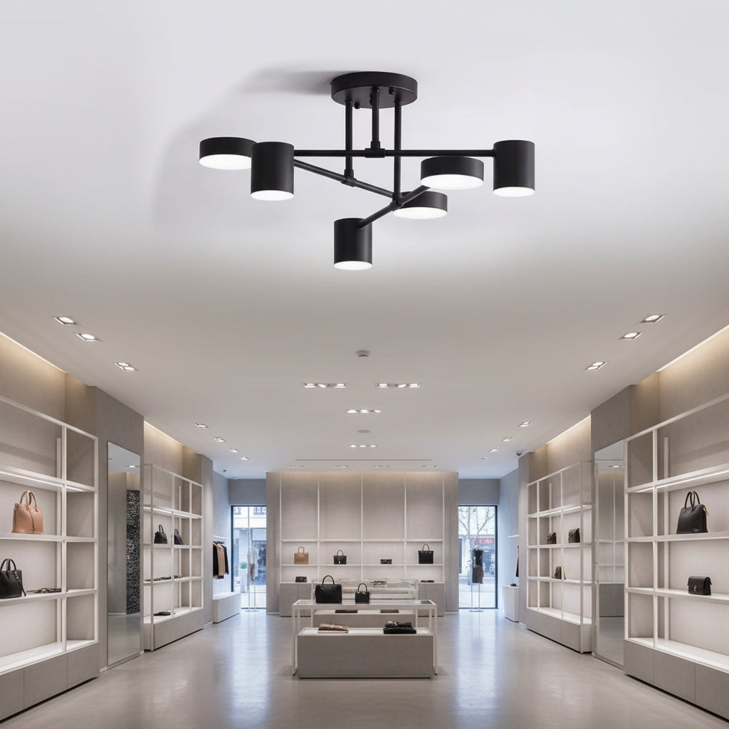 Πολυέλαιος LED GALIOS 26W, 6 Στοιχεία, Κρύο/Ζεστό/Ουδέτερο φως, Μαύρο Εφαρμοσμένο Πολυέλαιοι LED Προεπιλεγμένος τίτλος Alessandro Design