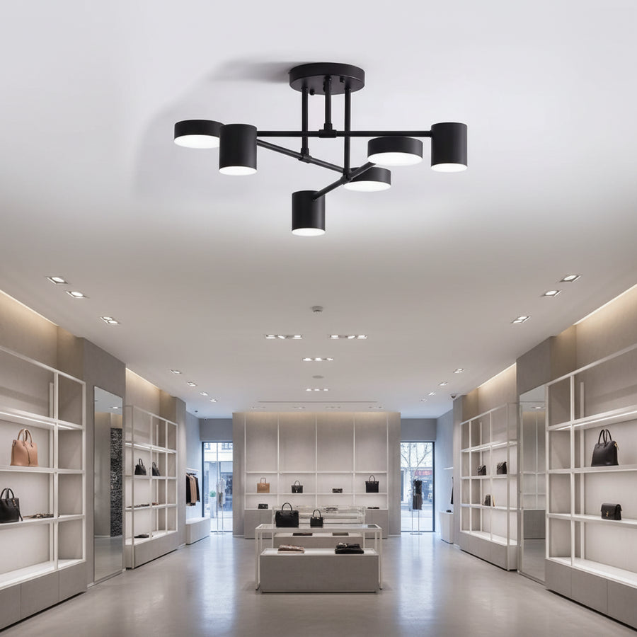 Πολυέλαιος LED GALIOS 26W, 6 Στοιχεία, Κρύο/Ζεστό/Ουδέτερο φως, Μαύρο Εφαρμοσμένο Πολυέλαιοι LED Προεπιλεγμένος τίτλος Alessandro Design