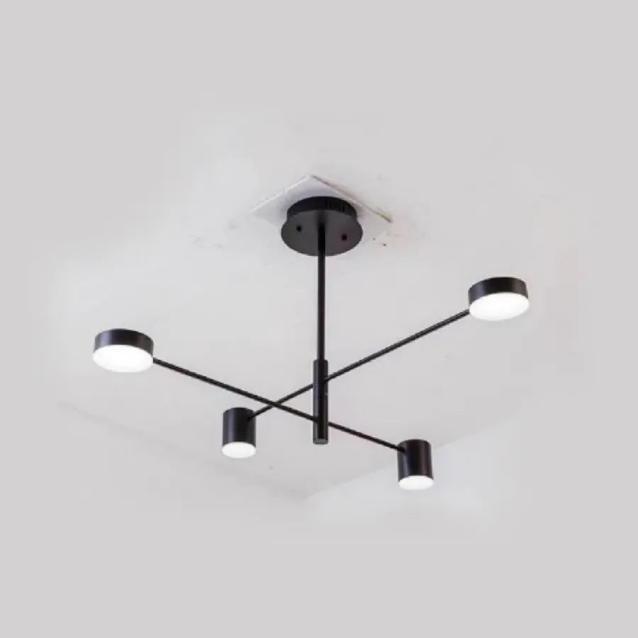 GALIOS LED Πολυέλαιος 48W, 4 Στοιχεία, Κρύο/Ζεστό/Ουδέτερο φως, Μαύροι Μοντέρνοι Πολυέλαιοι Προεπιλεγμένος τίτλος Alessandro Design