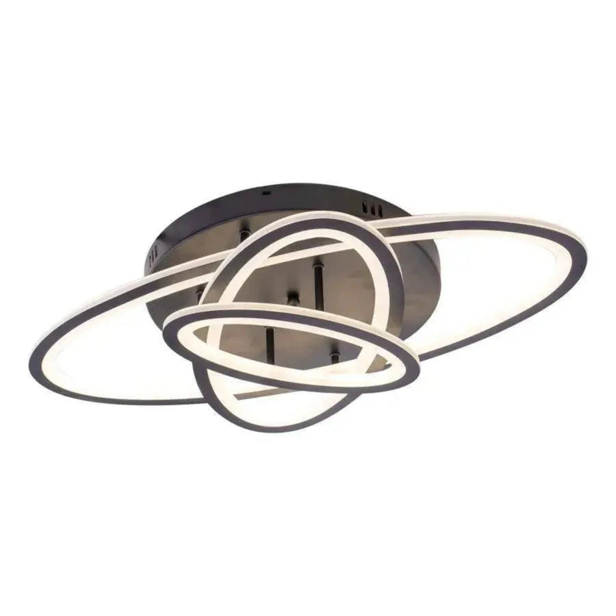 Πολυέλαιος LED με τηλεχειριστήριο TIANA 78W, 3 Ελλείψεις, Κρύο/Ζεστό/Ουδέτερο φως, Ρυθμιζόμενο, Μαύροι πολυέλαιοι LED με τηλεχειριστήριο Προεπιλεγμένος τίτλος Alessandro Design