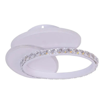 Φωτιστικό οροφής LED με κρύσταλλο HOLLANCE 24W, 3 Στοιχεία, Κρύο/Ζεστό/Ουδέτερο φως, Λευκό