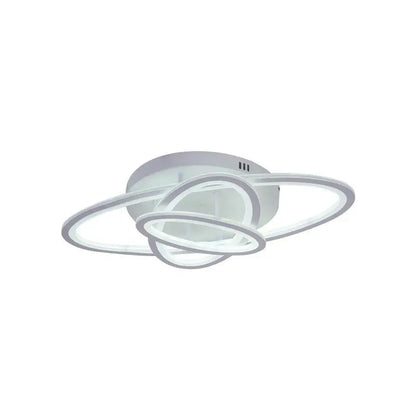 Πολυέλαιος LED με τηλεχειριστήριο TIANA 78W, 3 Ellipse, Κρύο/Ζεστό/Ουδέτερο φως, Dimmable, Λευκός πολυέλαιος LED με τηλεχειριστήριο Προεπιλεγμένος τίτλος Alessandro Design