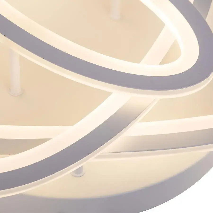 Πολυέλαιος LED με τηλεχειριστήριο TIANA 78W, 3 Ellipse, Κρύο/Ζεστό/Ουδέτερο φως, Dimmable, Λευκός πολυέλαιος LED με τηλεχειριστήριο Προεπιλεγμένος τίτλος Alessandro Design