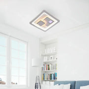 Πολυέλαιος LED KEREN 33W, Τετράγωνο, Κρύο/Ζεστό/Ουδέτερο φως 3000K/4000K/6000K, Λευκό, Μεταλλικό και Ακρυλικό LED Πολυέλαιοι Προεπιλεγμένος τίτλος Alessandro Design