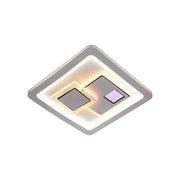 Πολυέλαιος LED KEREN 33W, Τετράγωνο, Κρύο/Ζεστό/Ουδέτερο φως 3000K/4000K/6000K, Λευκό, Μεταλλικό και Ακρυλικό LED Πολυέλαιοι Προεπιλεγμένος τίτλος Alessandro Design