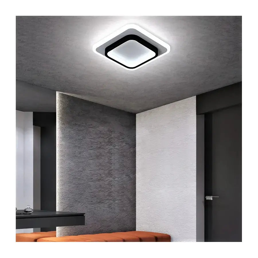 Φωτιστικό οροφής KHAI 20W LED, Κρύο/Ζεστό/Ουδέτερο φως, Μαύρο Λευκό