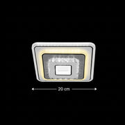 Crystal LED πολυέλαιος MITA 39W, 20x20cm, Τετράγωνο, Κρύο/Ζεστό/Ουδέτερο φως, Λευκοί πολυέλαιοι LED Προεπιλεγμένος τίτλος Alessandro Design