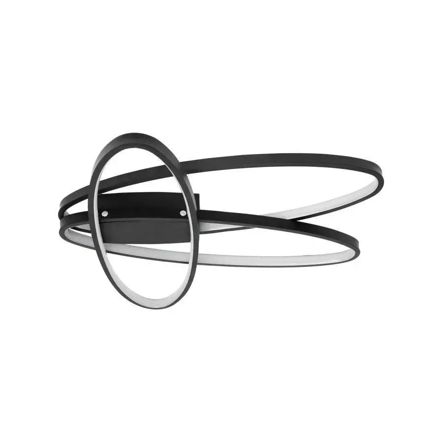 Πολυέλαιος LED με τηλεχειριστήριο ORBITA 74W, 3 Στοιχεία, Οβάλ, Κρύο/Ζεστό/Ουδέτερο φως, Ρυθμιζόμενο, Μαύροι πολυέλαιοι LED με τηλεχειριστήριο Προεπιλεγμένος τίτλος Alessandro Design