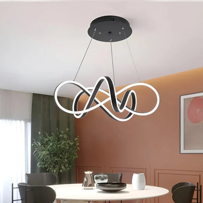 Κρεμαστός πολυέλαιος LED με τηλεχειριστήριο INFINITY HALO 69W, Κρύο/Ζεστό/Ουδέτερο φως, Ρυθμιζόμενο, Μαύρο, Ρυθμιζόμενο ύψος