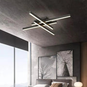 Πολυέλαιος LED με τηλεχειριστήριο MORA 80W, 4 Στοιχεία, Γραμμικό, Κρύο/Ζεστό/Ουδέτερο φως, Ρυθμιζόμενο, Μαύροι πολυέλαιοι LED με τηλεχειριστήριο Προεπιλεγμένος τίτλος Alessandro Design
