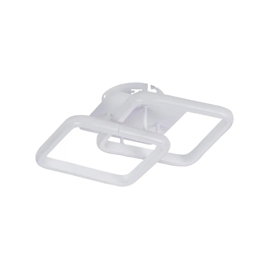 Πολυέλαιος LED LILIA 20W, 2 Τετράγωνα, Κρύο/Ζεστό/Ουδέτερο φως, Λευκό