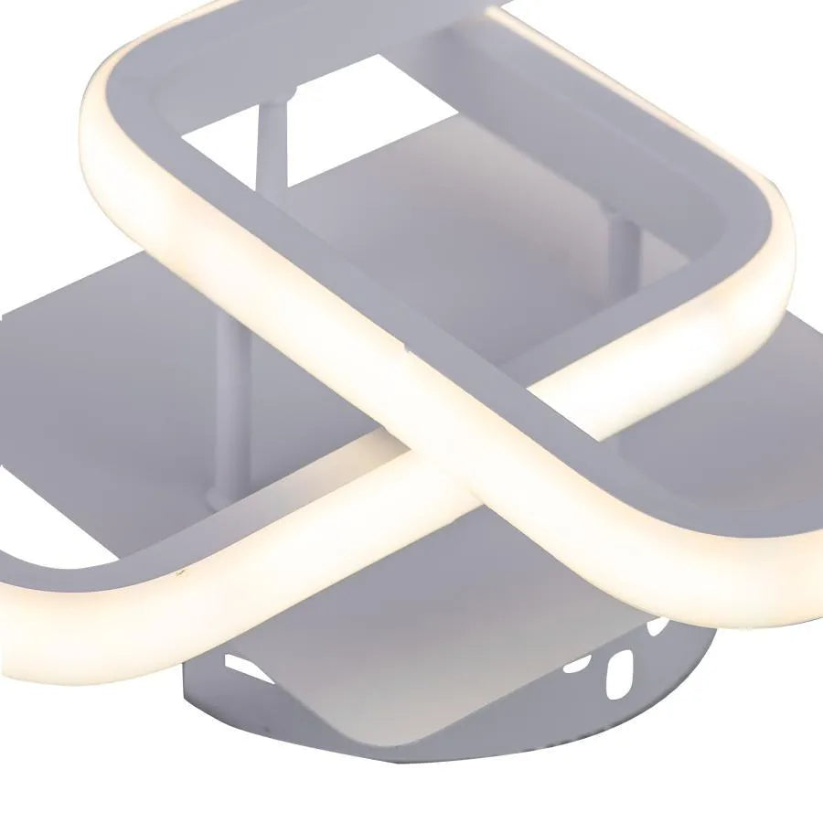 Πολυέλαιος LED LILIA 20W, 2 Τετράγωνα, Κρύο/Ζεστό/Ουδέτερο φως, Λευκό