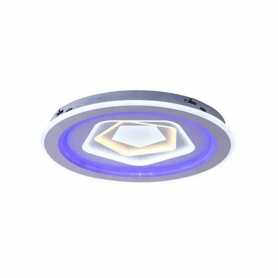 Πολυέλαιος LED με τηλεχειριστήριο MEIRA RGB, 180W, Κρύο/Ζεστό/Ουδέτερο φως, Ρυθμιζόμενο, Λευκοί πολυέλαιοι LED με τηλεχειριστήριο Προεπιλεγμένος τίτλος Alessandro Design