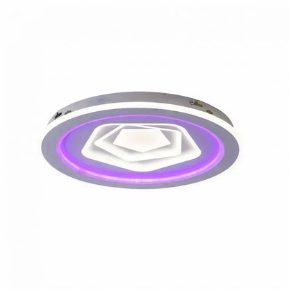 Πολυέλαιος LED με τηλεχειριστήριο MEIRA RGB, 180W, Κρύο/Ζεστό/Ουδέτερο φως, Ρυθμιζόμενο, Λευκοί πολυέλαιοι LED με τηλεχειριστήριο Προεπιλεγμένος τίτλος Alessandro Design