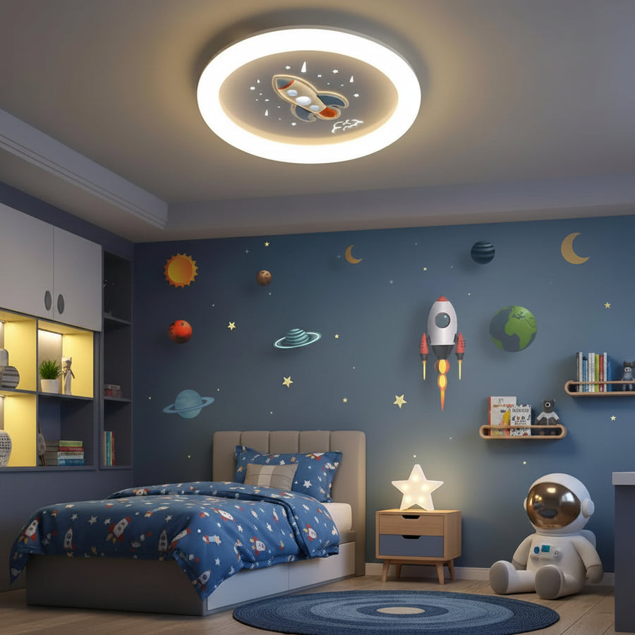 LED Πολυέλαιος ROCKET 49W, Διάμετρος 49cm, Κρύο/Ζεστό/Ουδέτερο φως, Λευκό Μπλε Παιδικοί Πολυέλαιοι Προεπιλεγμένος τίτλος Alessandro Design