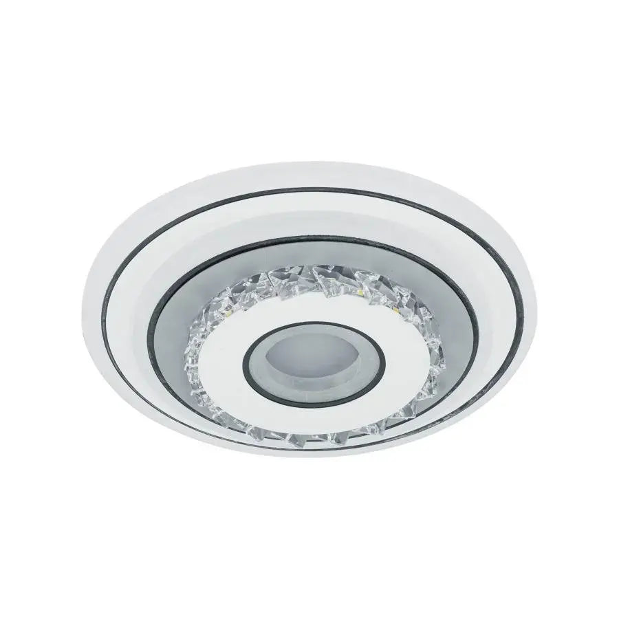 LED κρυστάλλινος πολυέλαιος SERILDA 40W, Διάμετρος 20cm, Κρύο/Ζεστό/Ουδέτερο φως, Λευκό